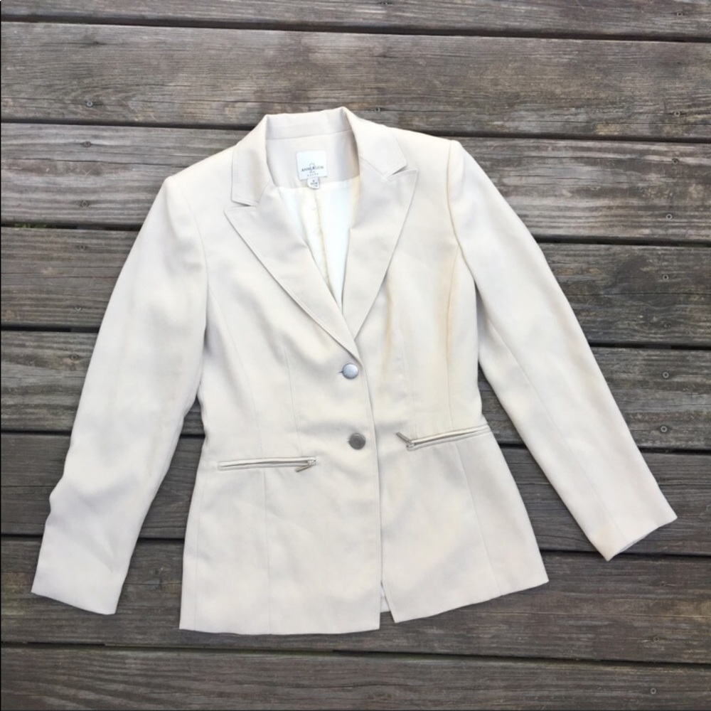 Ann Klein Cream Blazer S